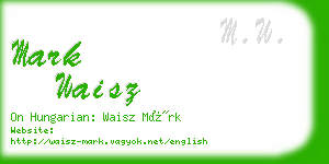 mark waisz business card